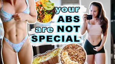 BIGGEST AB MISTAKES | Stop This ➡️ Start Seeing Results // Full Day of Eating + Lower Body Workout