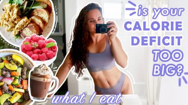 How Big of a Calorie Deficit do you Need to Lose Weight? | Full Day of Eating + Upper Body Workout